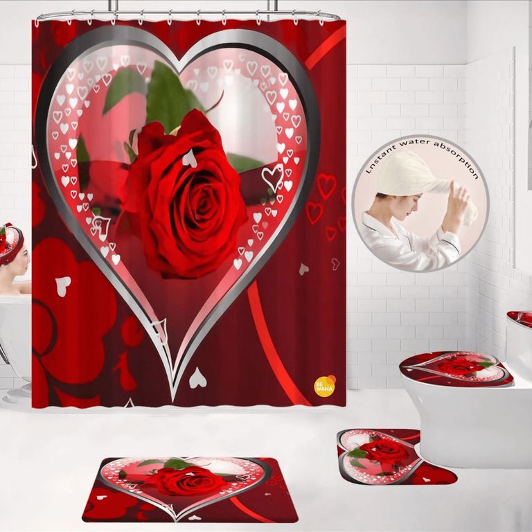 Juego De Baño Lujoso De 7 Piezas Decorativas