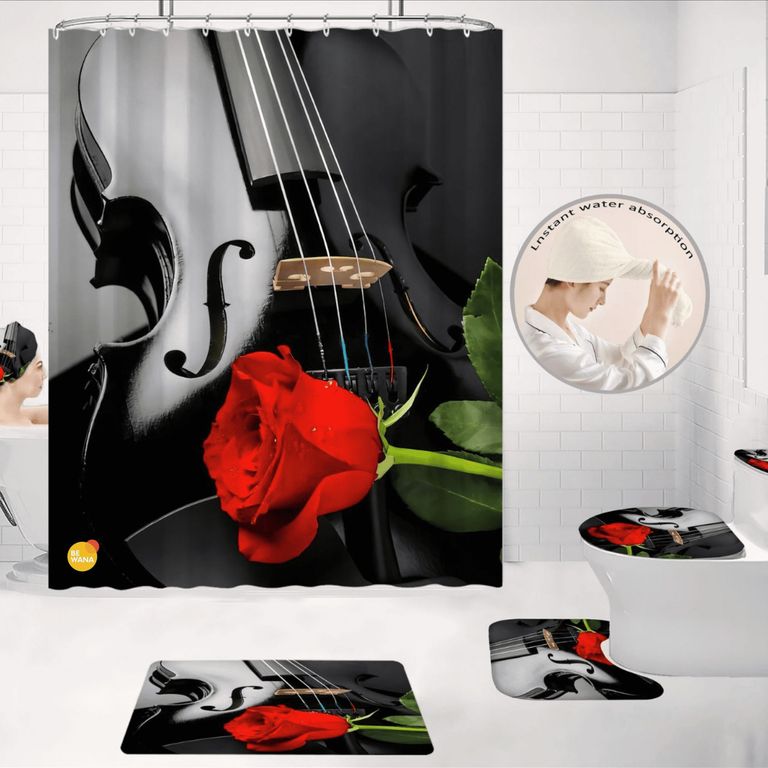 Juego De Baño Lujoso De 7 Piezas Decorativas