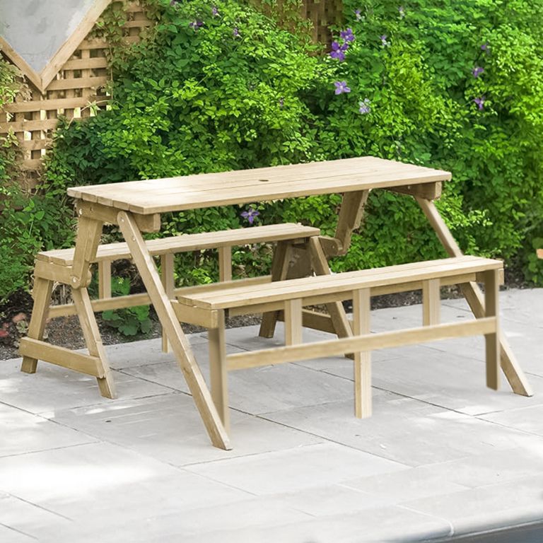 Mesa Banca Plegable Garcilla 4 personas Movenda