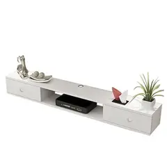 MOVENDA - Mesa de TV Cambara 50 Blanco Jalador Circular