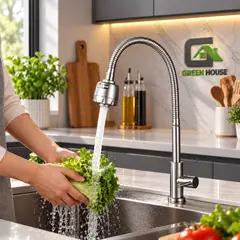 GENERICO - GRIFERIA DE COCINA AL MUEBLE ACERO SATINADO INOXIDABLE