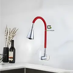 IMPORTADO MC - GRIFERIA DE COCINA PARED FLEXIBLE COLOR ROJO