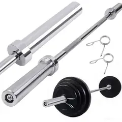 REAL FITNESS PERU - Barra Recta Olimpica Cromada de 220mt x 15kg