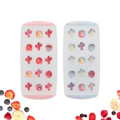 INSPIRA - Molde Bandeja para Hielo de Silicona forma de Cactus y Piña