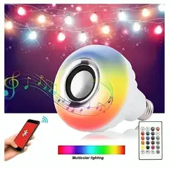 GENERICO - Foco Parlante RGB Con Bluetooth y Luz Led a Control Remoto