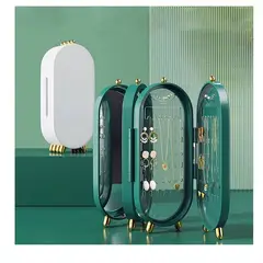 GENERICO - Joyero Organizador Acrilico Plegable para Joyas Collar - Verde