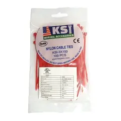 GENERICO - CINTILLO DE AMARRE ROJO POR 100 UNIDADES DE 10CM X 2.5MM