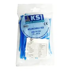 GENERICO - CINTILLO DE AMARRE AZUL POR 100 UNIDADES DE 10CM X 2.5MM