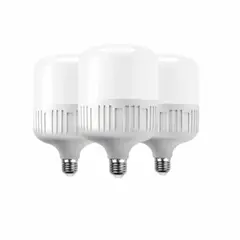 GENERICO - Foco 3 Unidades LED 50W Potente Ahorrador Luz Blanca E27 Bombillo
