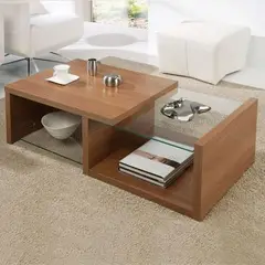 GENERICO - Mesa de Centro Serbia Melamine Marrón Claro