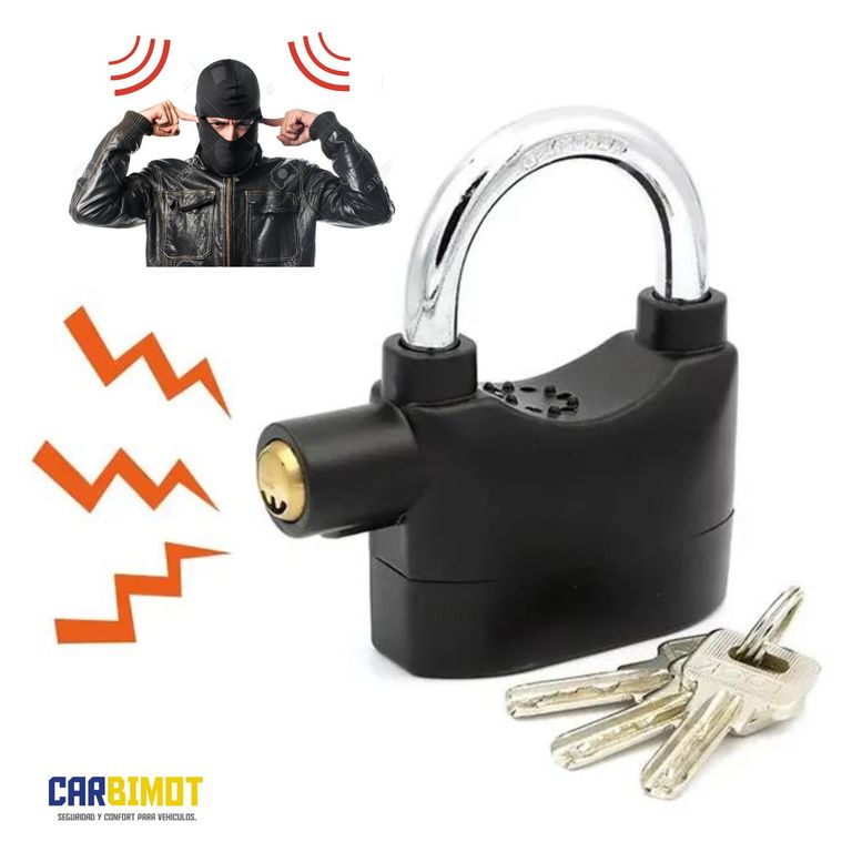 CANDADO ALARMA ANTIRROBO PARA VEHICULOS Y HOGAR