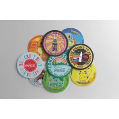 GENERICO - Pack x 4 Posavasos Mdf con base de corcho Coca Cola