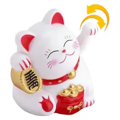 GENERICO - Gatito de la Fortuna Maneki-Neko Blanco