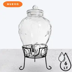 GENERICO - Dispensador de Agua con Tapa/Soporte ELEGANTE 6 Lt