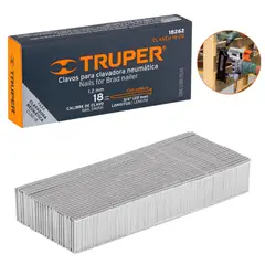 TRUPER - Clavos calibre 18, 20 mm 500 unidades para Clavadora neumática