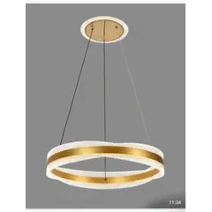 GENERICO - Lámpara de techo led aro  dorado 3 luces