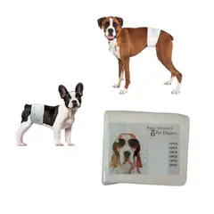 GENERICO - Pañales desechables para mascotas perro macho talla L