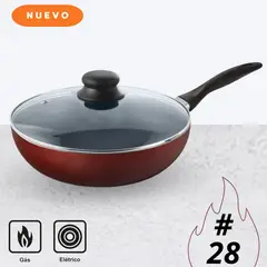 ILKO - Sartén con Tapa Wok Classic 28 Cm