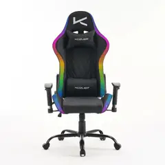 KUZLER - Silla gamer con luces LED y base metálica ergonómica ajustable
