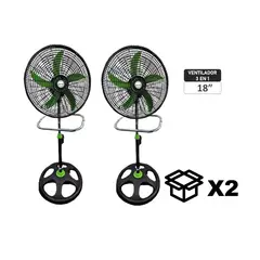GENERICO - Ventilador Marykey MK-18503P 3 en 1 de 18" 2 und. x Caja color verde
