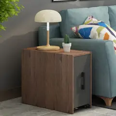 TU MESITA - Velador Moderno multiusos Vicentino color Marrón