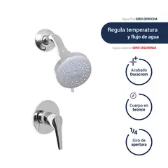 VAINSA - Monocomando ducha Ibiza con salida Aquarius cromada