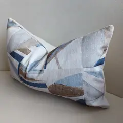 CLAUDIA RIVA HOME - Cojín Geometric Blue Rectangular + relleno de poliester