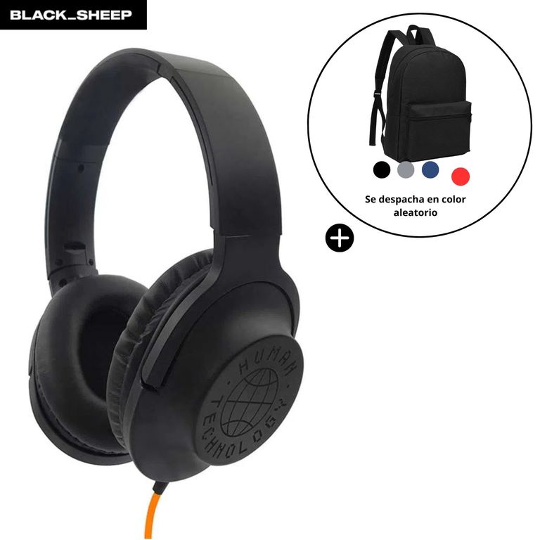Audifonos Over Ear Blacksheep Mochila Basic Regalo