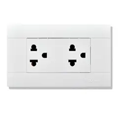 CUBULL - TOMACORRIENTE DOBLE CON LINEA TIERRA PACK POR 10 UNID
