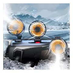 GENERICO - Ventilador para Vehículo de Triple cabezal Giratorio 360