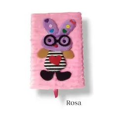 GENERICO - Cuaderno de peluche Conejito Kawaii - Rosado