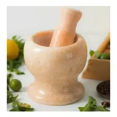 IMPORTADO MC - Mortero de marmol beige para cocina mezclador triturador molinillo