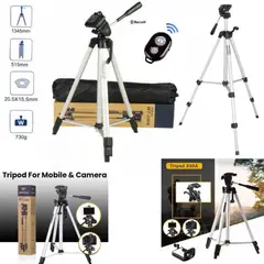 GENERICO - Trípode para Celular Cámara Profesional 1345mm Soporte Bluetooth 360°