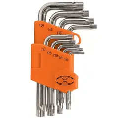TRUPER - Juego de 9 llaves Torx con organizador abatible 15554