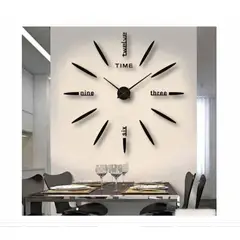 GENERICO - Reloj Decorativo 3D Negro A1 Modelo Europeo