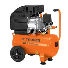 TRUPER - Compresor Lubricado de Aire, 25 litros, 220 V/60 Hz,