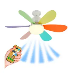 CUBULL - Foco Ventilador de Techo 2 en 1 Ahorrador 40W con Control