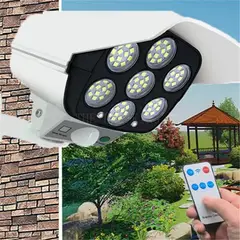 OEM - REFLECTOR DE ILUMINACION SOLAR CON 77 LEDS TIPO CAMARA DE SEGURIDAD