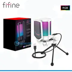 FIFINE - Micrófono gamer A6V WHITE