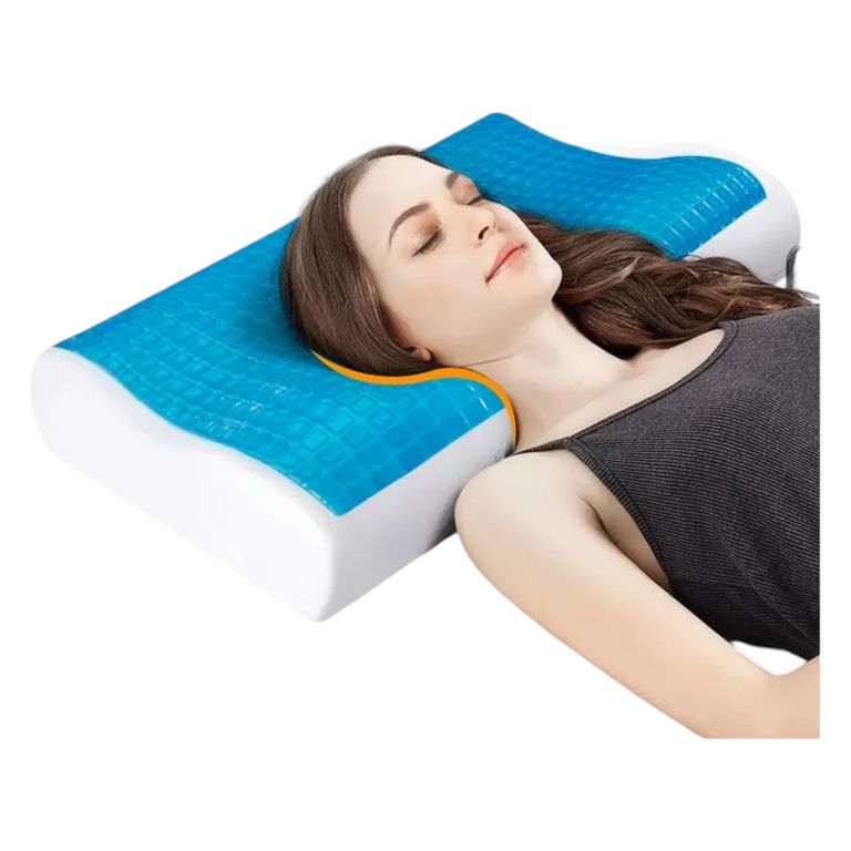 Almohada Ortopedica Cervical Viscoelastica Con Gel y Funda de fibra de Bambú