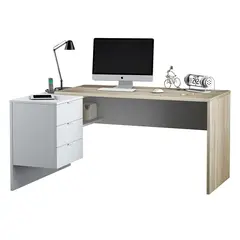 DIBA MUEBLES - Escritorio Modelo L Ugarte Roble