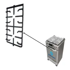 INDURAMA - Parrilla de cocina Zafiro Izquierdo 24´´