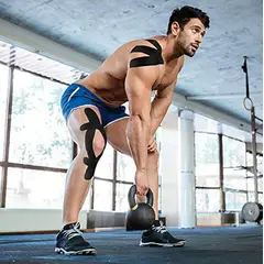 GENERICO - Cinta Kinesiologica 5m X 5cm Soporte para Atleticos Negro