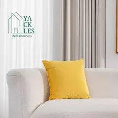 GENERICO - FUNDAS DE COJIN TERCIOPELO AMARILLO 6PZ