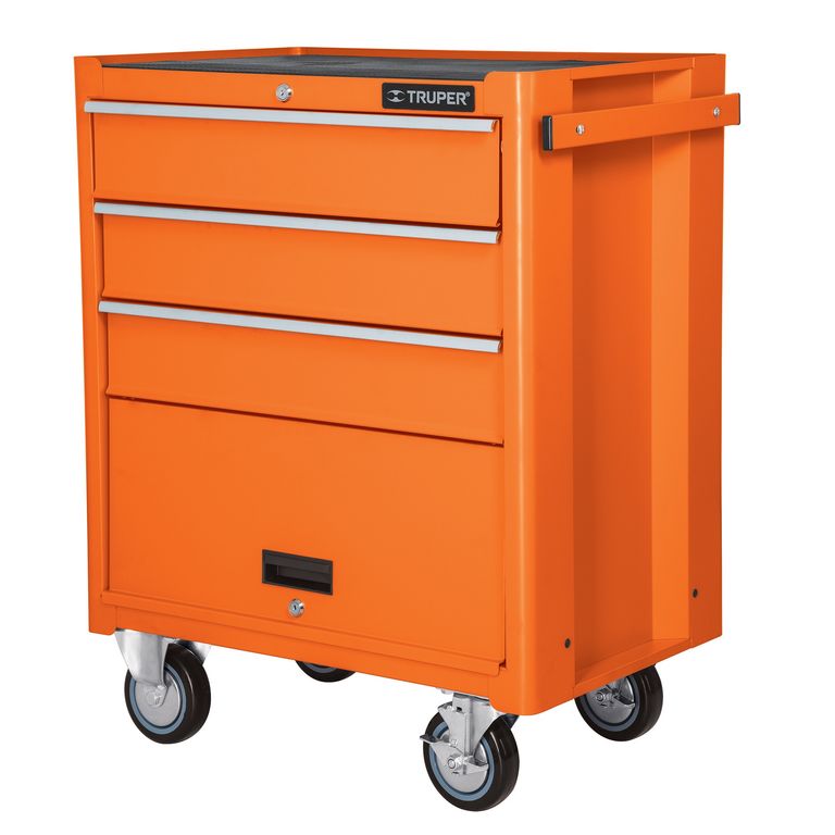Gabinete metálico móvil, 4 cajones, capacidad 90 kg 12066 Truper