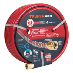 TRUPER - Manguera 5/8" super reforzada 4 capas 30 m conexiones metal