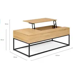 NACION MUEBLES - Mesa de Centro Moderno KAIA