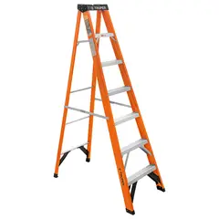 Truper - Escalera de tijera, tipo ll, 6 peldaños, fibra de vidrio 100226 Truper