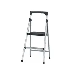 Truper - Escalera tubular plegable, 2 peldaños, aluminio, 16763Truper