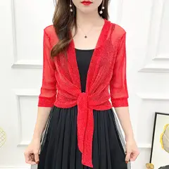 KAST PE - Cardigan de Fiestas Para Mujer Modelo Escarchado